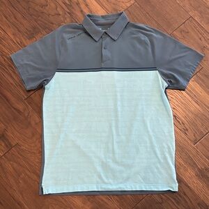 Under Armour Men's Polo in Gray and Light Blue